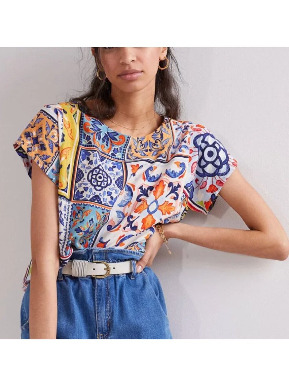 Anthropologie Maeve Paisley Printed Blouse